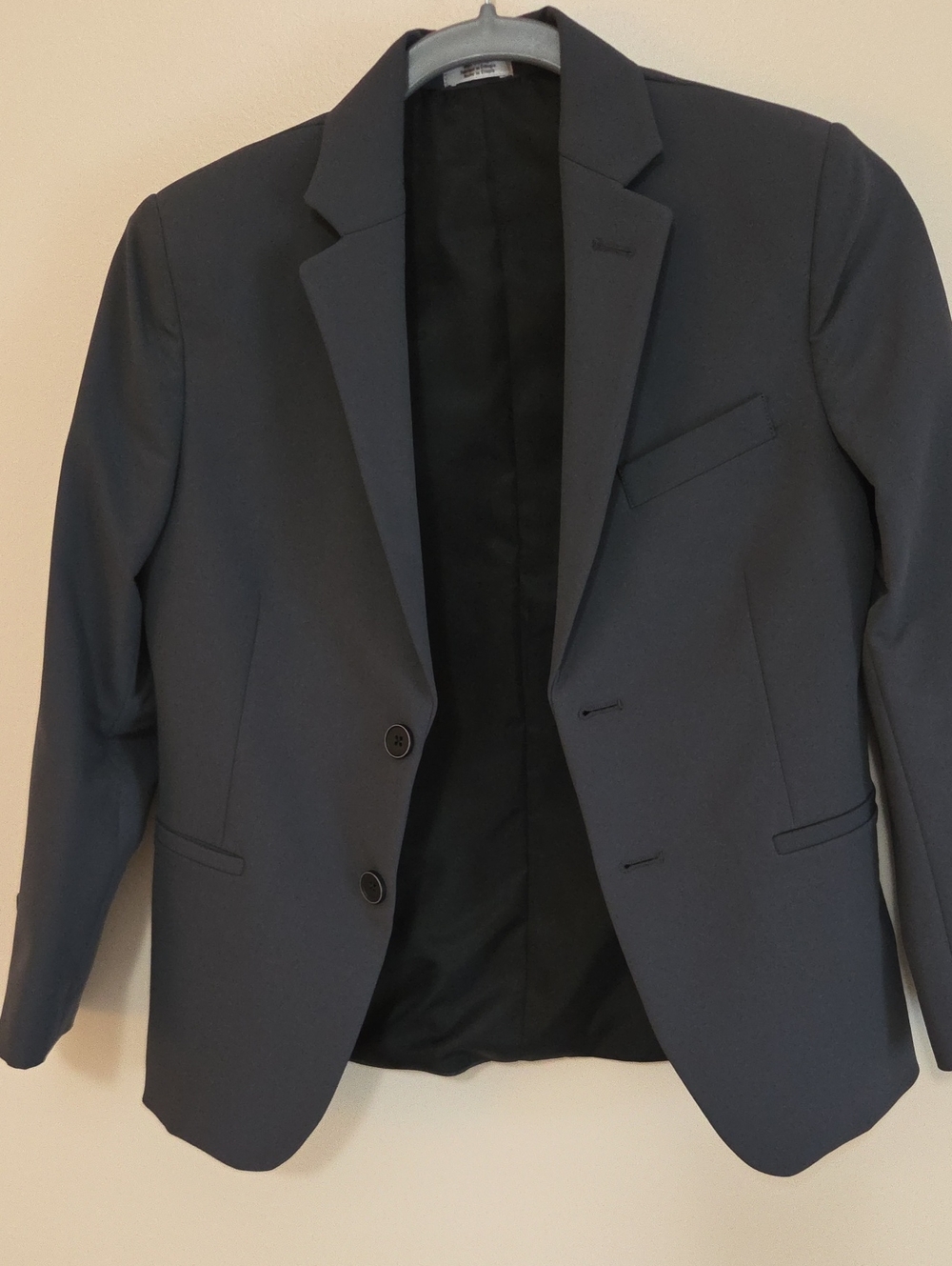 Kids Classic Dark Gray Blazer - Tailored Two-Button